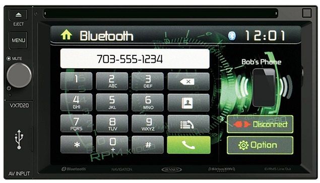 Jensen VX7020 2 DIN Multimedia Receiver, 6.2” Touch Screen with Bluetooth and Built-in USB Port